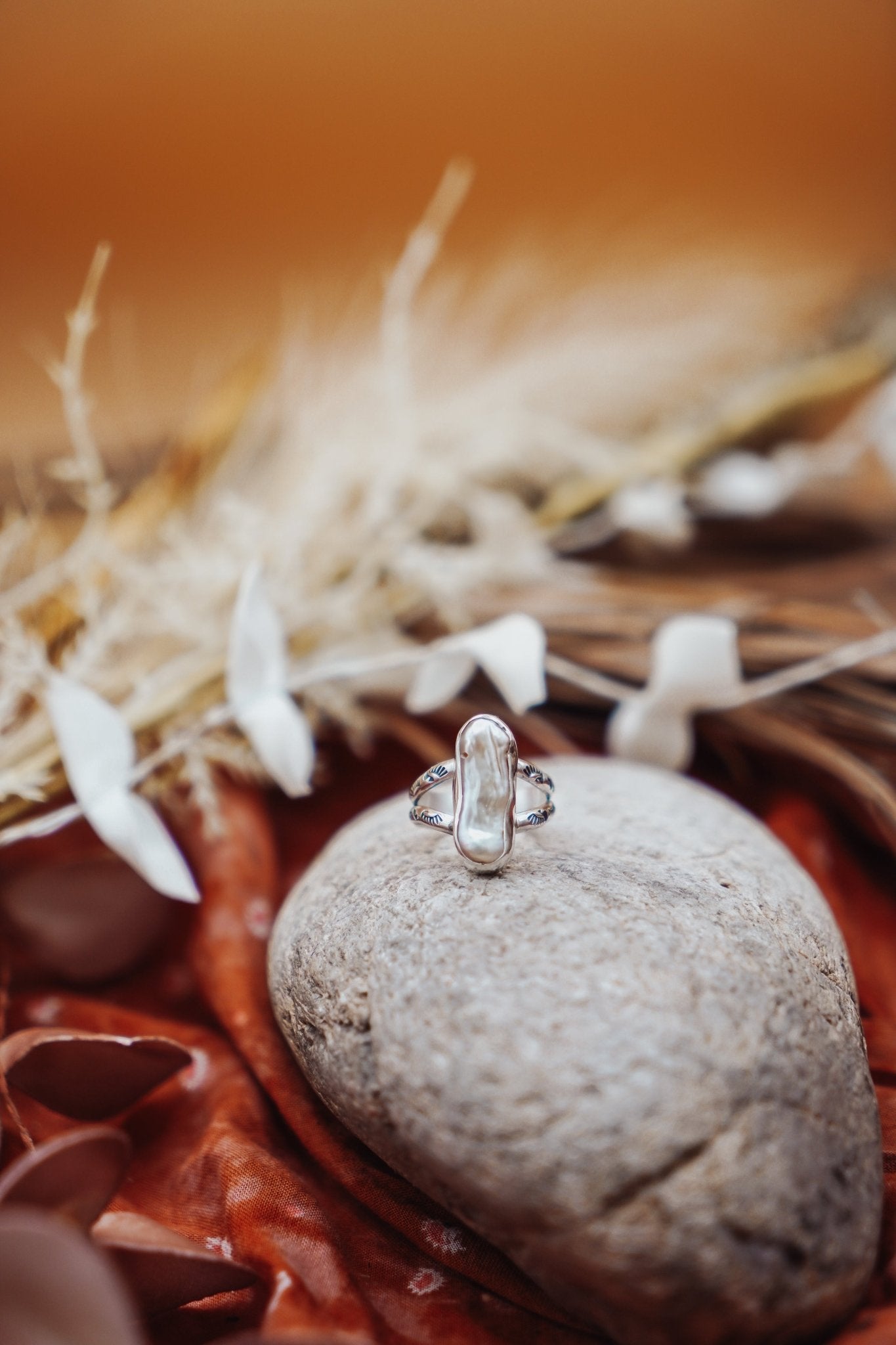 Not Your Mama's Pearl Rings (Size 6.5) - Golden Road Crafted