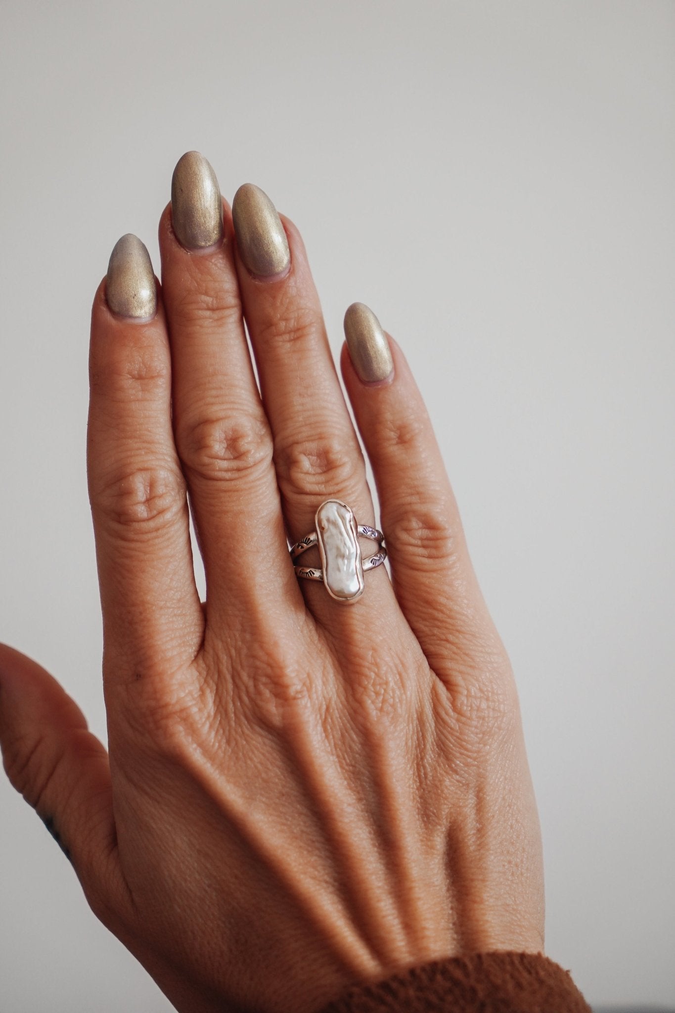 Not Your Mama's Pearl Rings (Size 6.5) - Golden Road Crafted