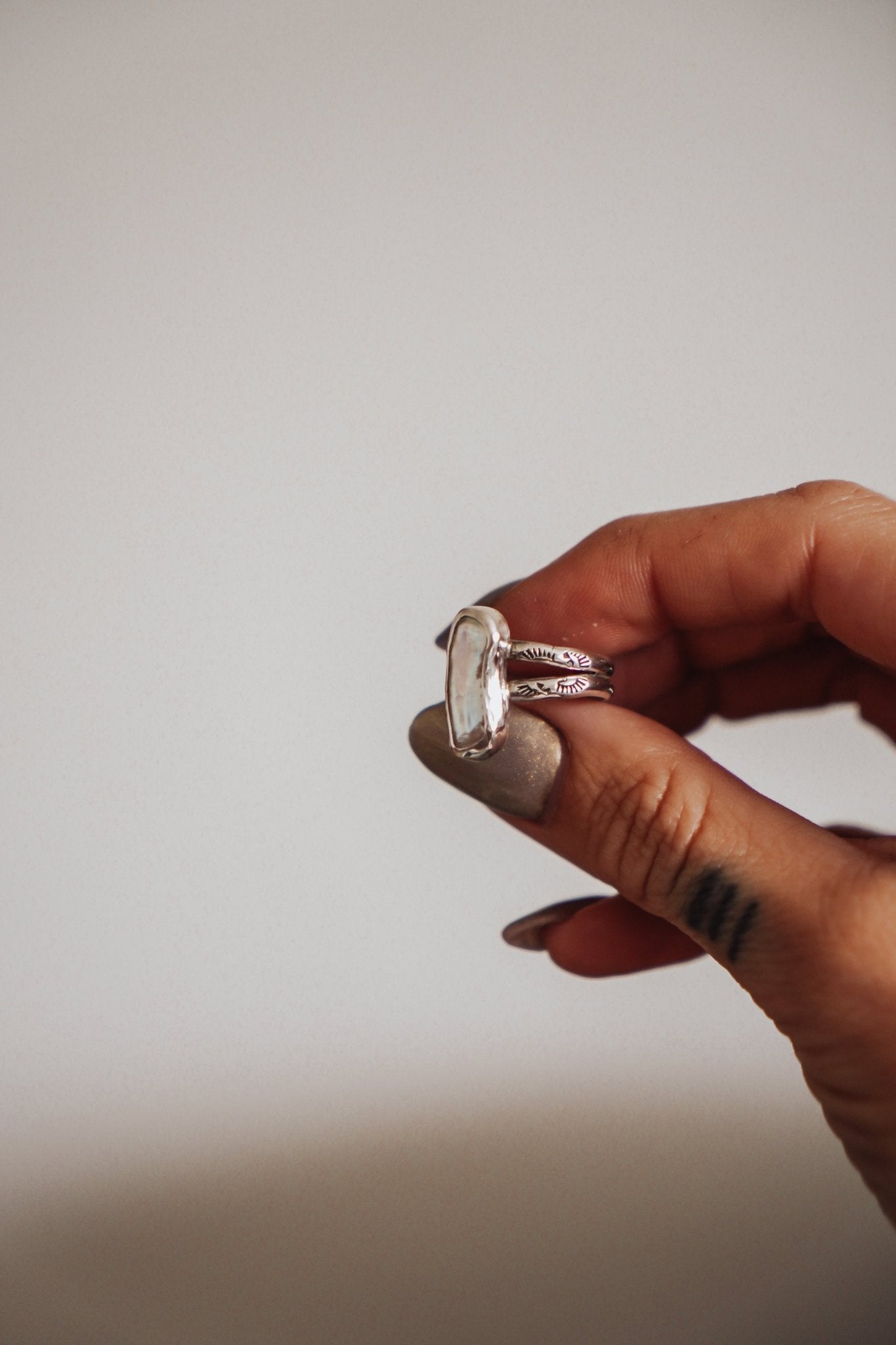 Not Your Mama's Pearl Rings (Size 7.5) - Golden Road Crafted