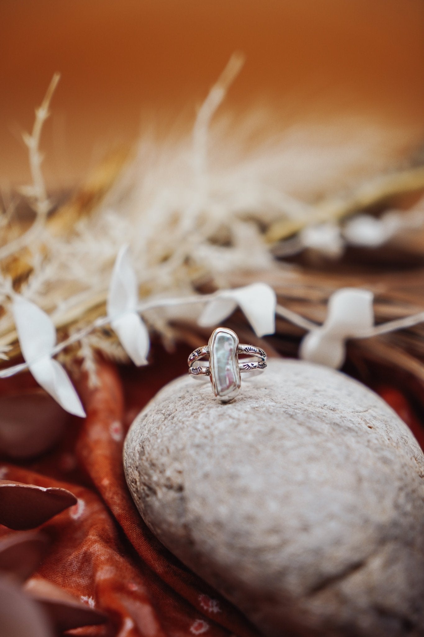 Not Your Mama's Pearl Rings (Size 7.5) - Golden Road Crafted