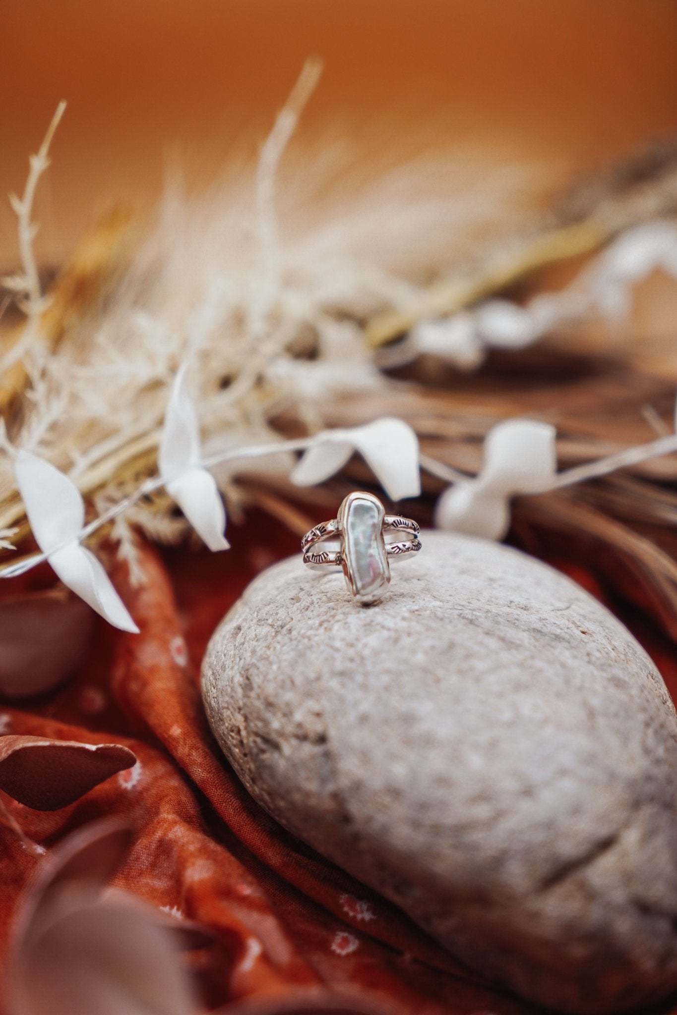 Not Your Mama's Pearl Rings (Size 7.5) - Golden Road Crafted