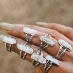 Not Your Mama's Pearl Rings (Size 7.5) - Golden Road Crafted