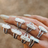 Not Your Mama's Pearl Rings (Size 9) - Golden Road Crafted