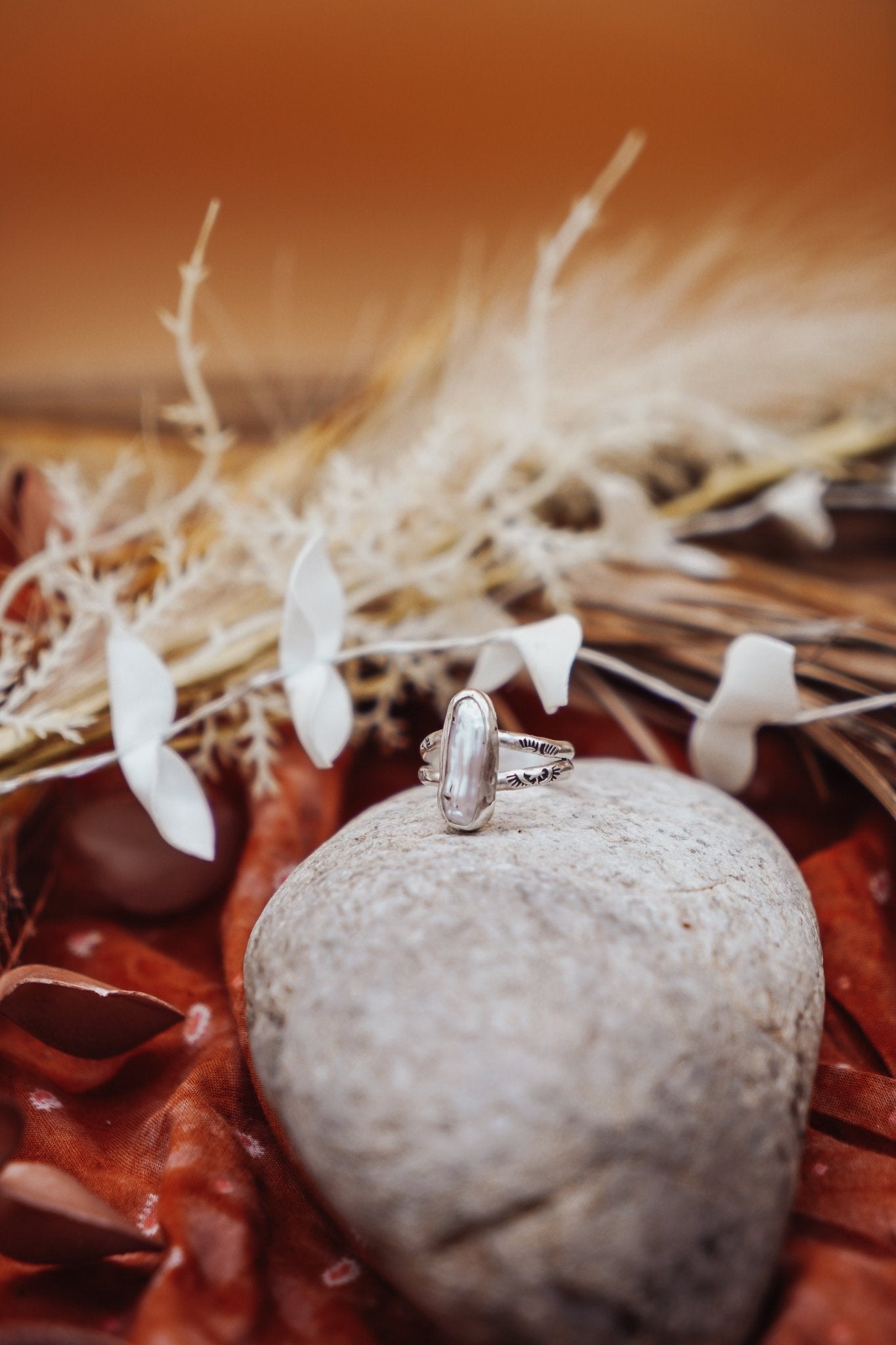 Not Your Mama's Pearl Rings (Size 9) - Golden Road Crafted