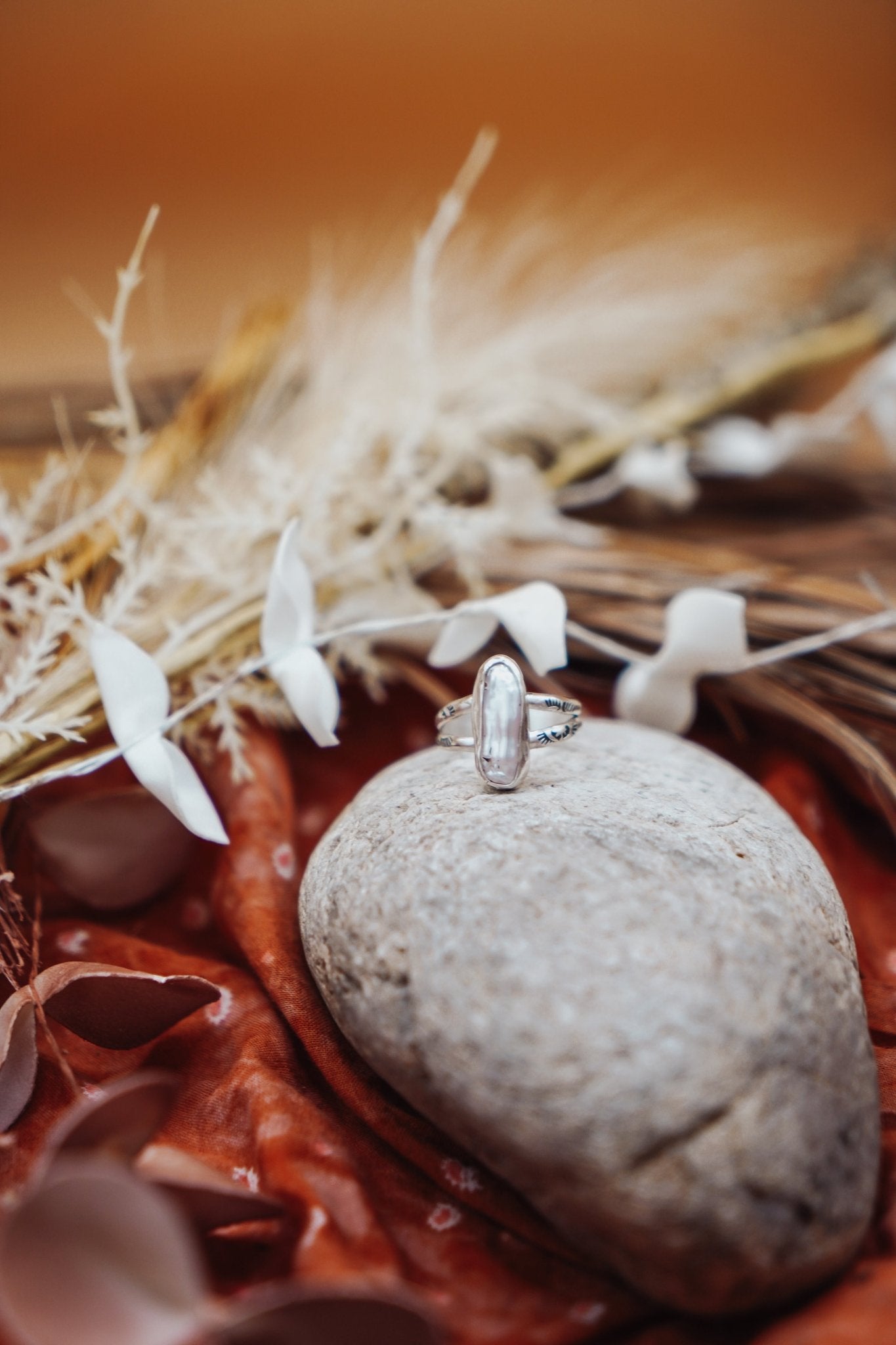 Not Your Mama's Pearl Rings (Size 9) - Golden Road Crafted