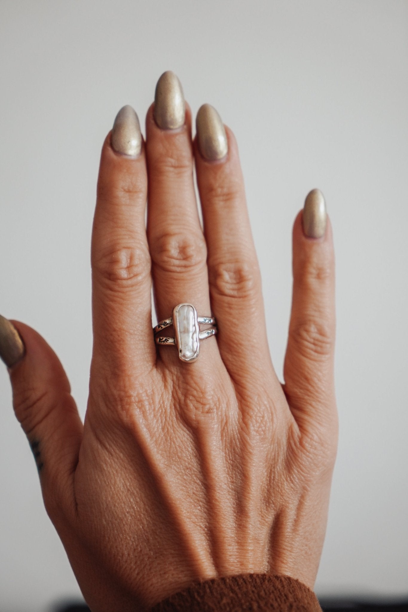 Not Your Mama's Pearl Rings (Size 9) - Golden Road Crafted