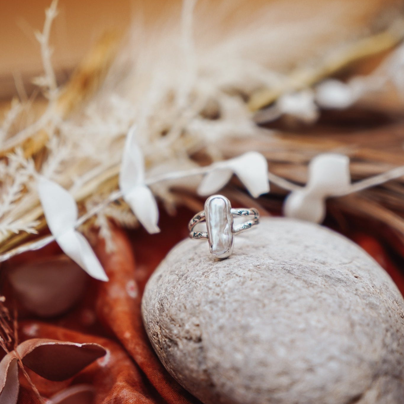 Not Your Mama's Pearl Rings (Size 9) - Golden Road Crafted