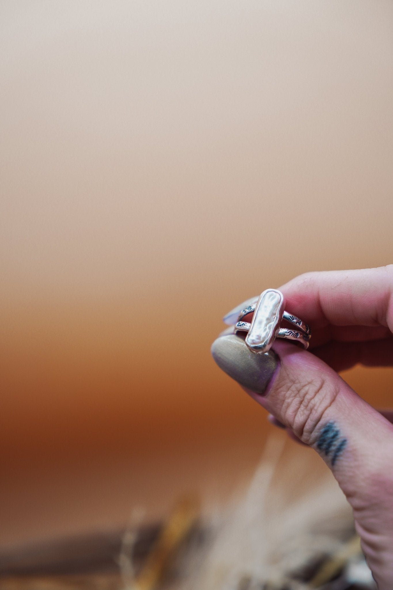 Not Your Mama's Pearl Rings (Size 9) - Golden Road Crafted