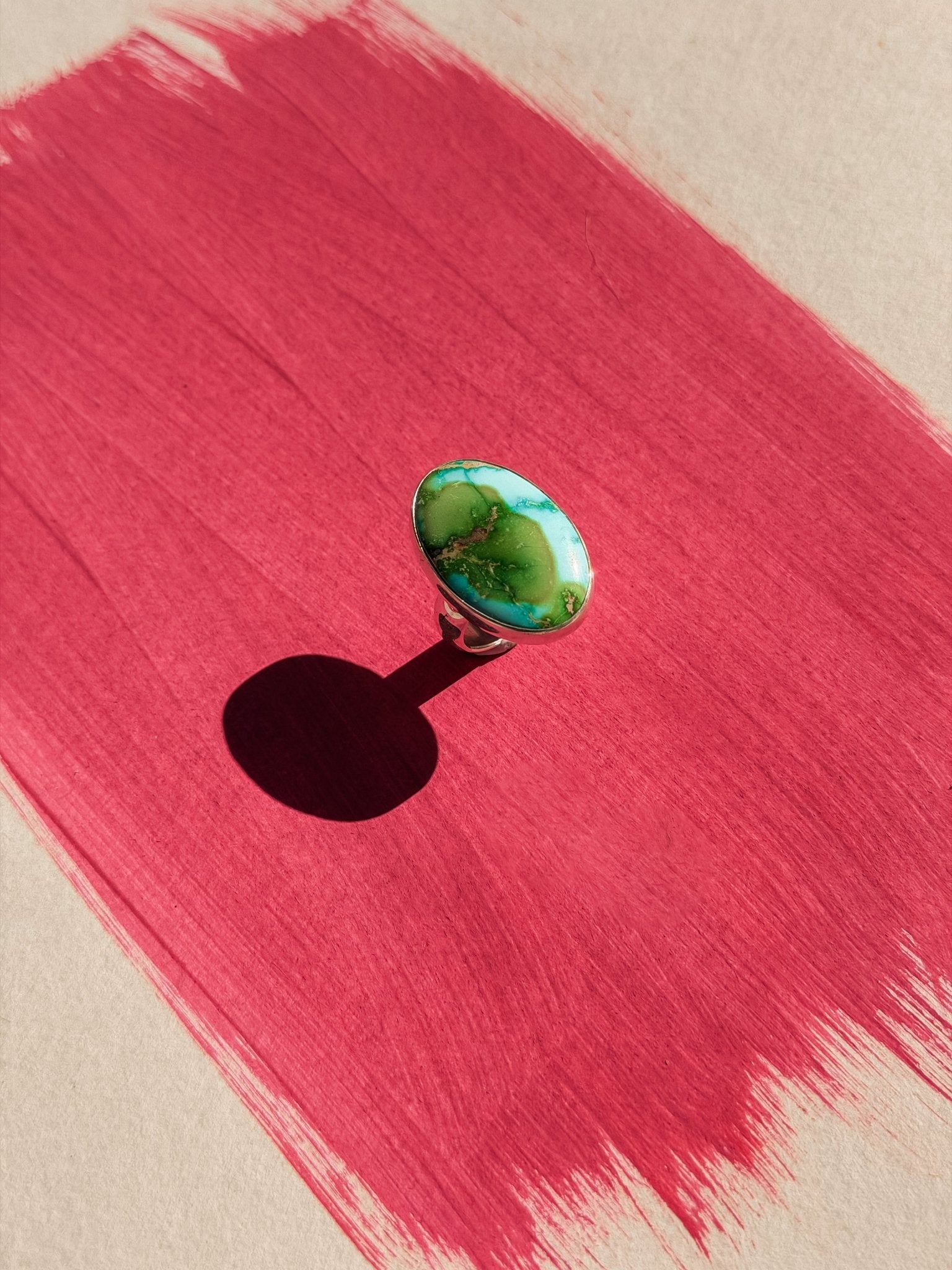 Oasis Ring in Sonoran Mtn (Size 7) - Golden Road Crafted