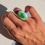 Oasis Ring in Sonoran Mtn (Size 7) - Golden Road Crafted