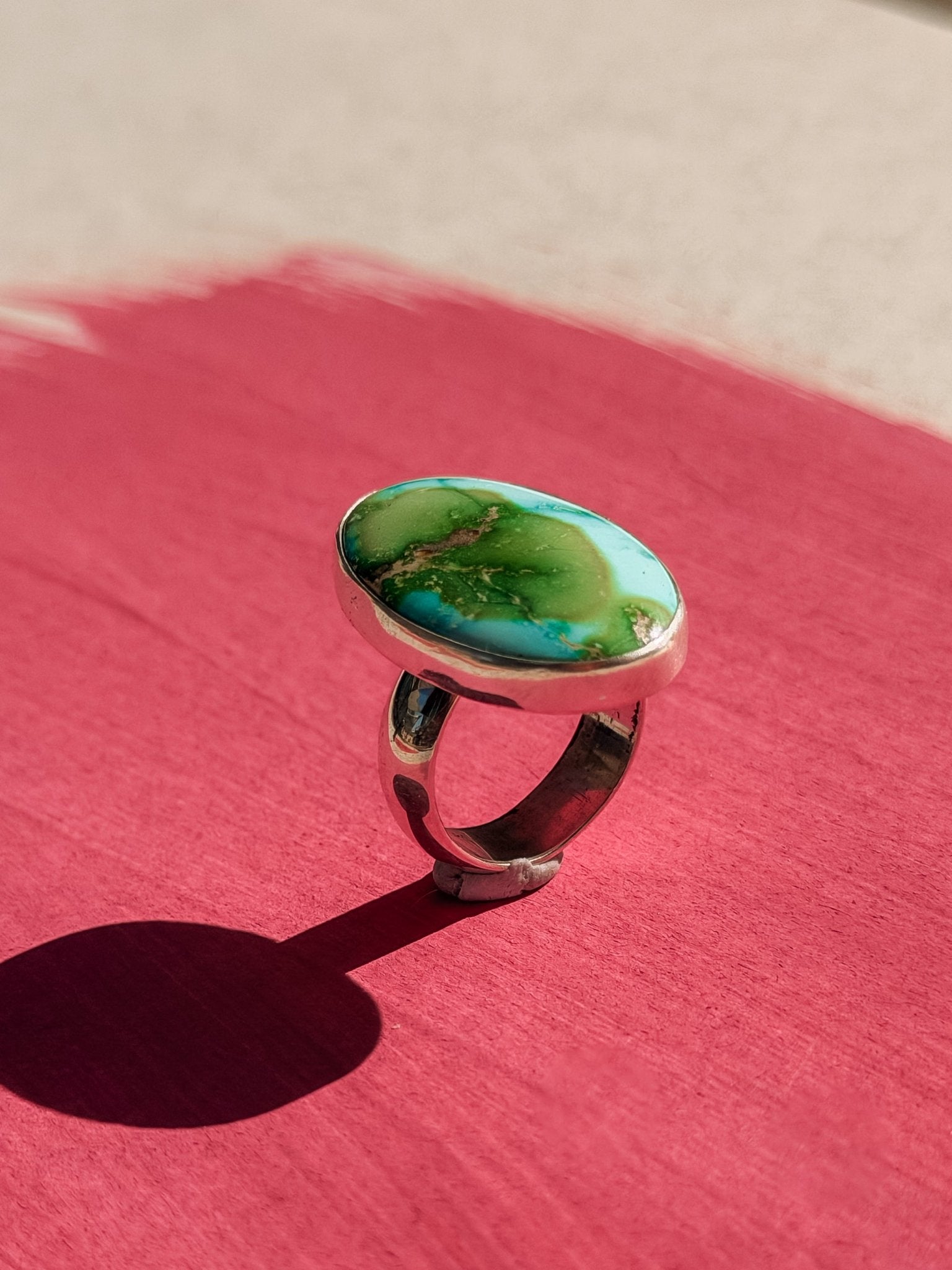 Oasis Ring in Sonoran Mtn (Size 7) - Golden Road Crafted