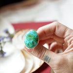 Oasis Ring in Sonoran Mtn Turquoise (Size 6.5) - Golden Road Crafted