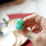 Oasis Ring in Sonoran Mtn Turquoise (Size 6.5) - Golden Road Crafted