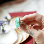 Oasis Ring in Sonoran Mtn Turquoise (Size 6.5) - Golden Road Crafted