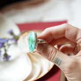 Oasis Ring in Sonoran Mtn Turquoise (Size 6.5) - Golden Road Crafted