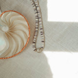 Ocean Dream Necklace in Sterling Shell Center Bead with Wampum - Golden Road Crafted