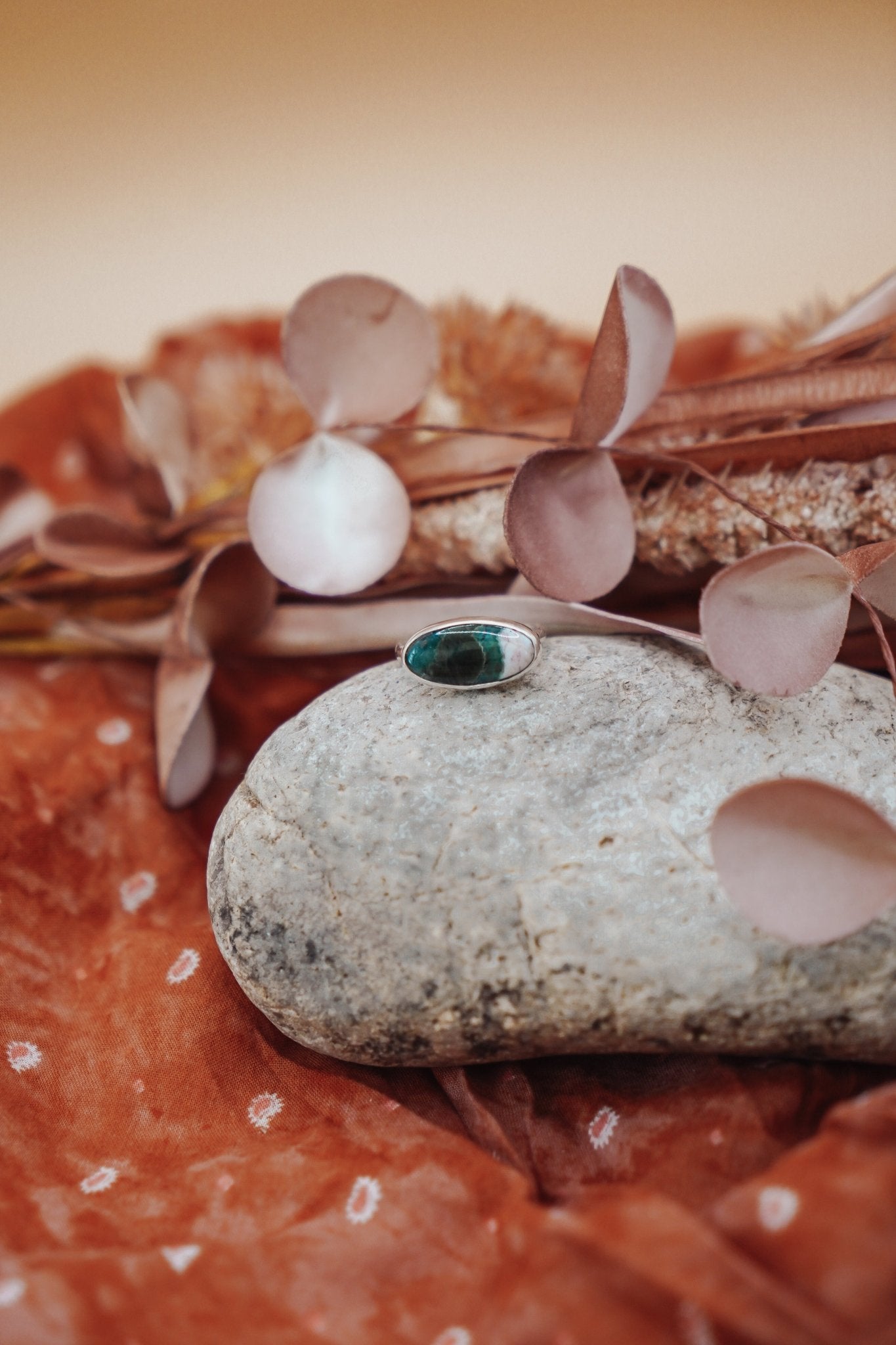 Ocean Jasper Horizontal Ring (Size 10.5) - Golden Road Crafted