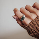 Ocean Jasper Horizontal Ring (Size 10.5) - Golden Road Crafted