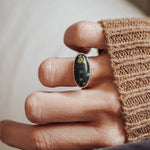 Ocean Jasper Horizontal Ring (Size 6) - Golden Road Crafted