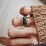 Ocean Jasper Horizontal Ring (Size 6) - Golden Road Crafted
