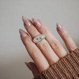 Ocean Jasper Horizontal Ring (Size 8.5) - Golden Road Crafted