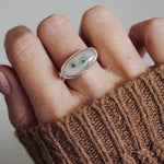 Ocean Jasper Horizontal Ring (Size 8.5) - Golden Road Crafted