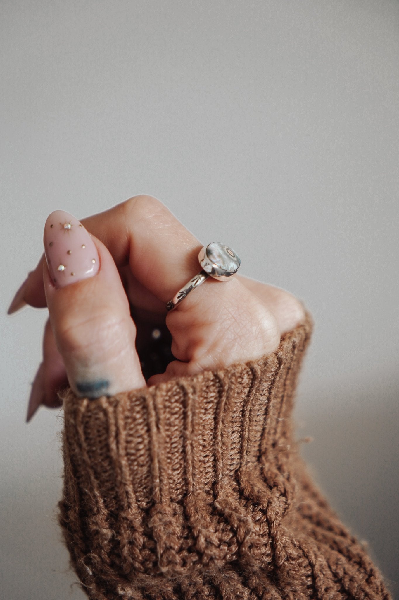 Ocean Jasper Horizontal Ring (Size 9) - Golden Road Crafted