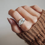 Ocean Jasper Horizontal Ring (Size 9) - Golden Road Crafted