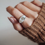 Ocean Jasper Horizontal Ring (Size 9) - Golden Road Crafted