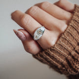 Ocean Jasper Horizontal Ring (Size 9) - Golden Road Crafted