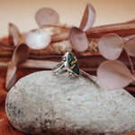 Ocean Jasper & Lone Mtn Turquoise Ring (Size 6.5) - Golden Road Crafted