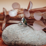 Ocean Jasper & Lone Mtn Turquoise Ring (Size 6.5) - Golden Road Crafted