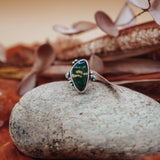 Ocean Jasper & Lone Mtn Turquoise Ring (Size 6.5) - Golden Road Crafted