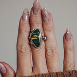 Ocean Jasper & Lone Mtn Turquoise Ring (Size 6.5) - Golden Road Crafted
