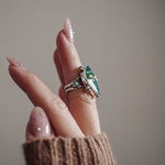 Ocean Jasper & Lone Mtn Turquoise Ring (Size 6.5) - Golden Road Crafted