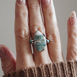 Ocean Jasper & Lone Mtn Turquoise Ring (Size 8.5) - Golden Road Crafted