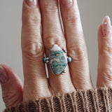 Ocean Jasper & Lone Mtn Turquoise Ring (Size 8.5) - Golden Road Crafted