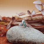 Ocean Jasper & Lone Mtn Turquoise Ring (Size 8.5) - Golden Road Crafted