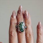 Ocean Jasper & Lone Mtn Turquoise Ring (Size 9.75) - Golden Road Crafted