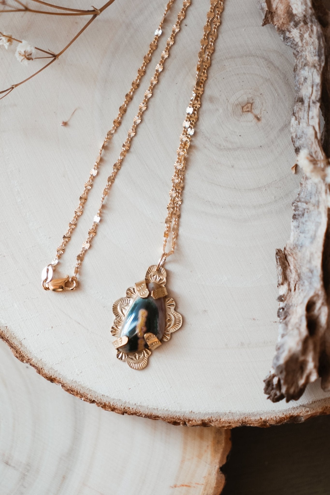 Ocean Jasper Necklace - Golden Road Crafted