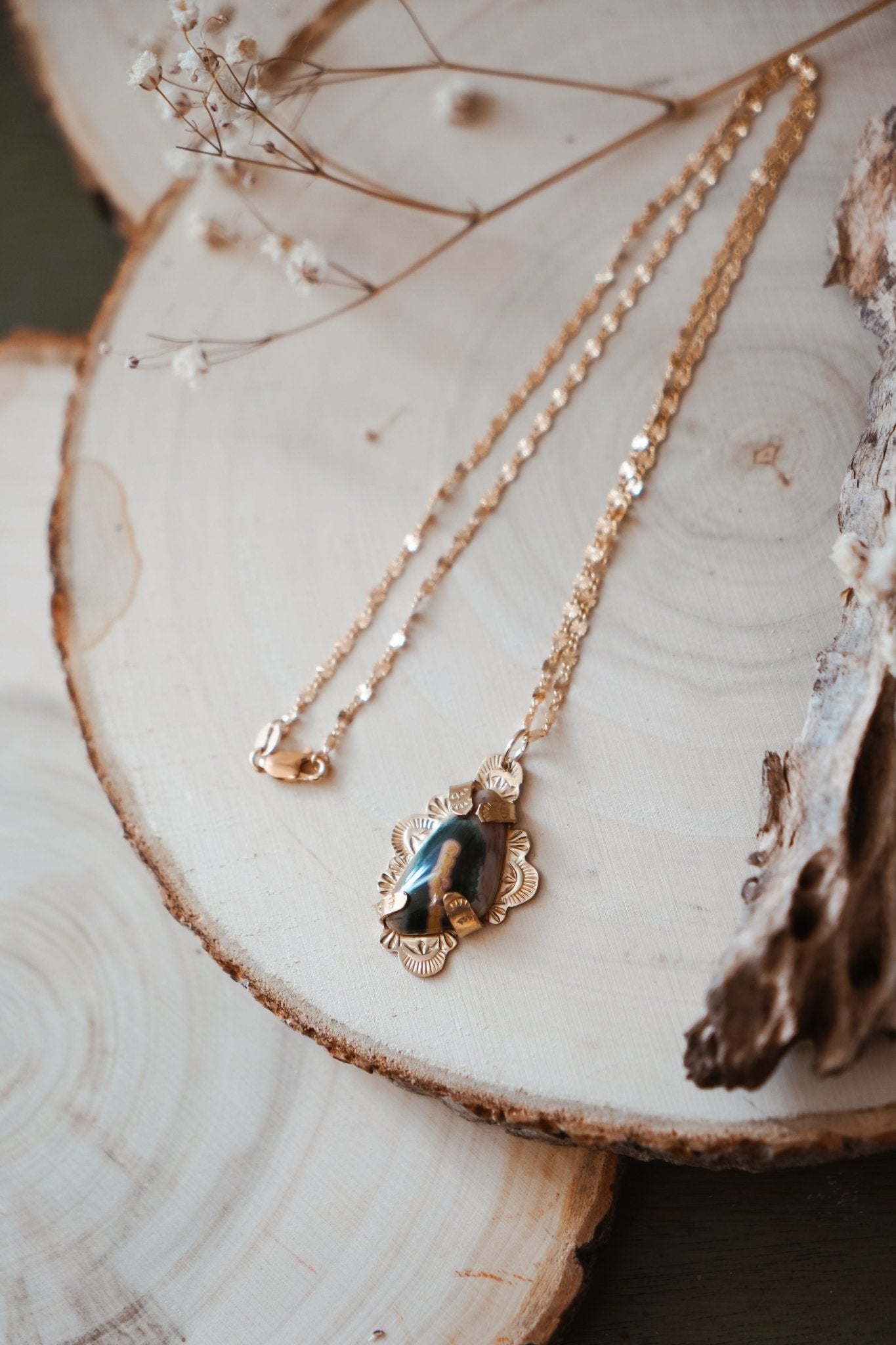 Ocean Jasper Necklace - Golden Road Crafted