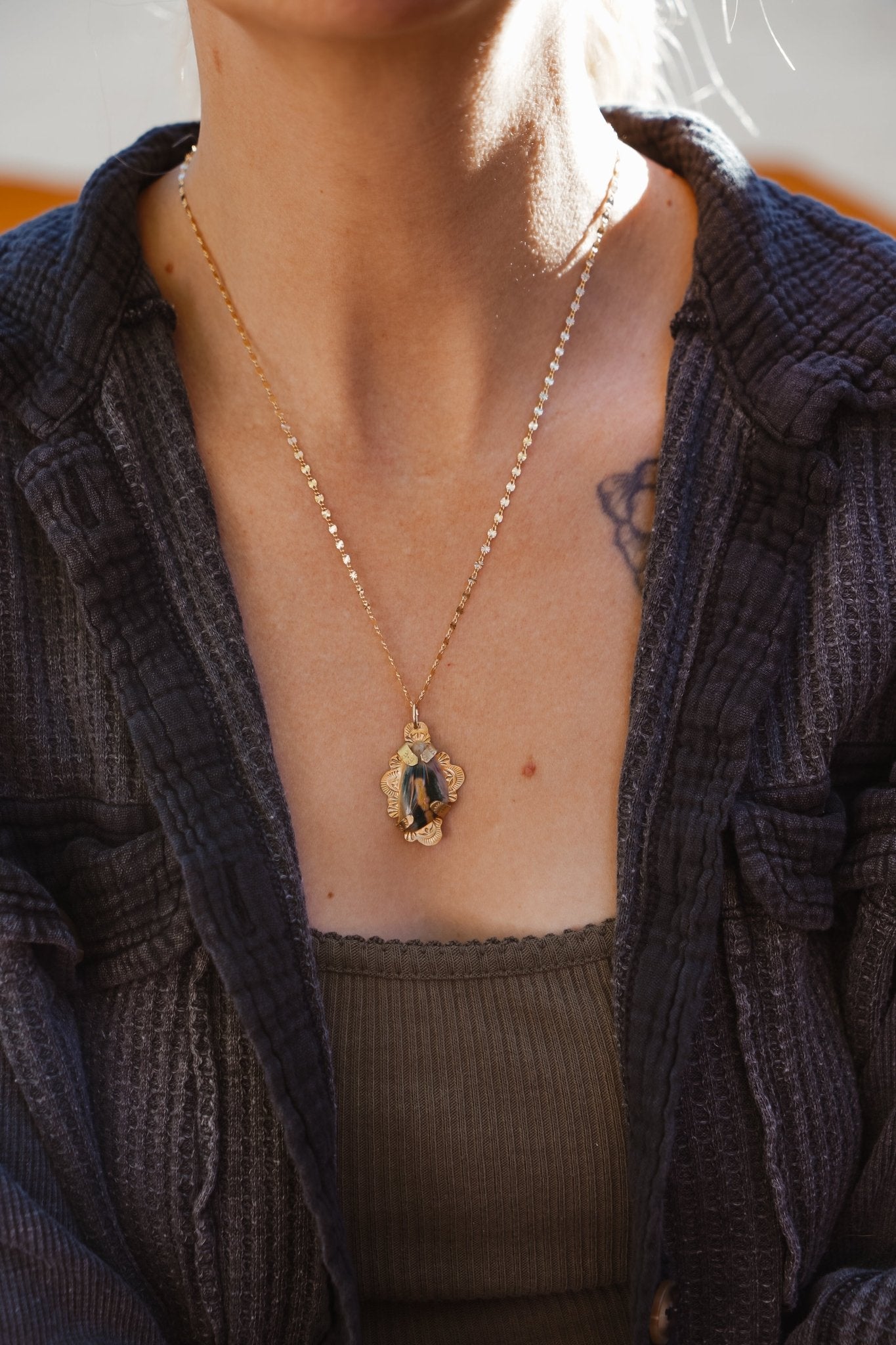 Ocean Jasper Necklace - Golden Road Crafted