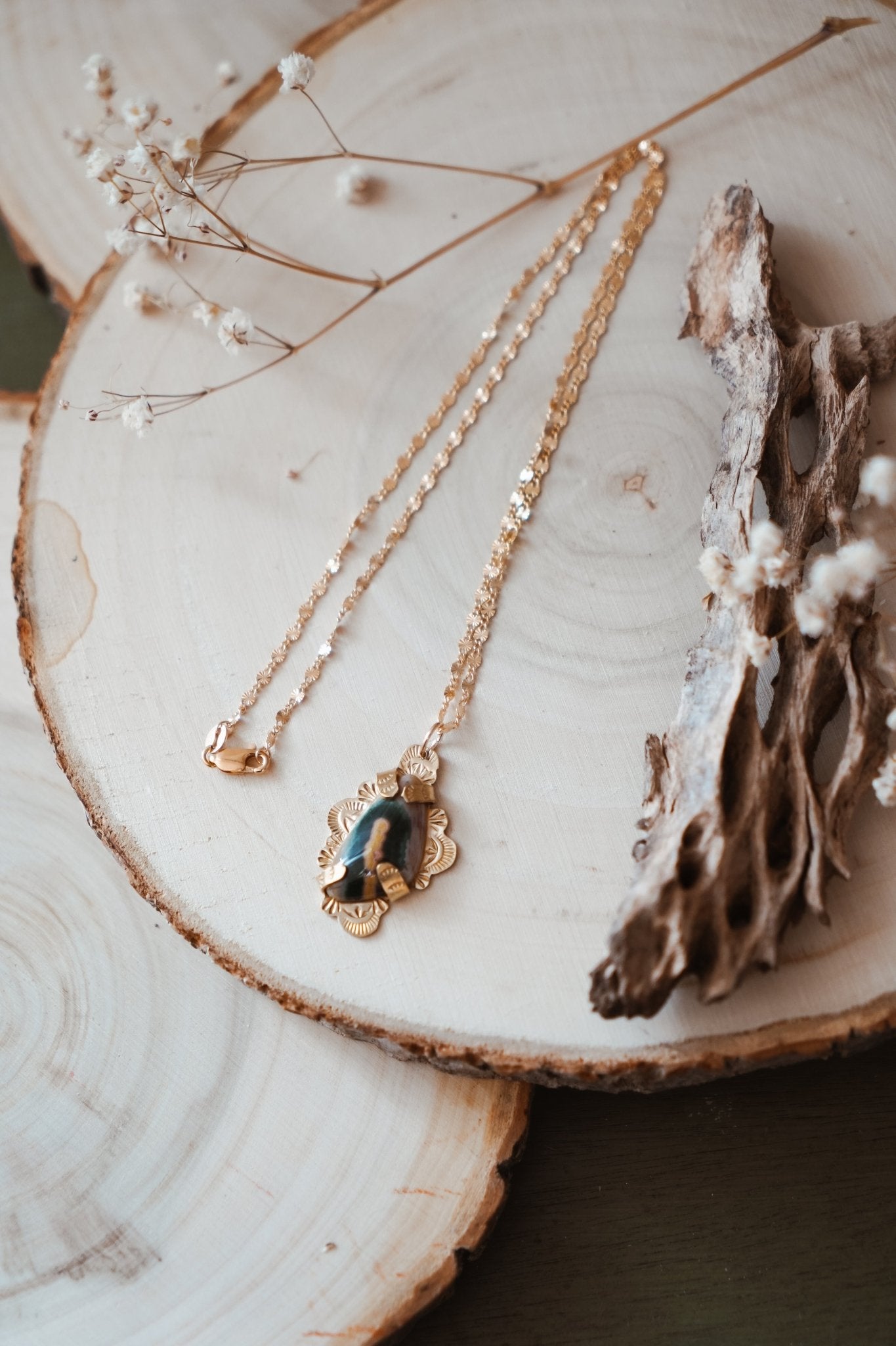 Ocean Jasper Necklace - Golden Road Crafted