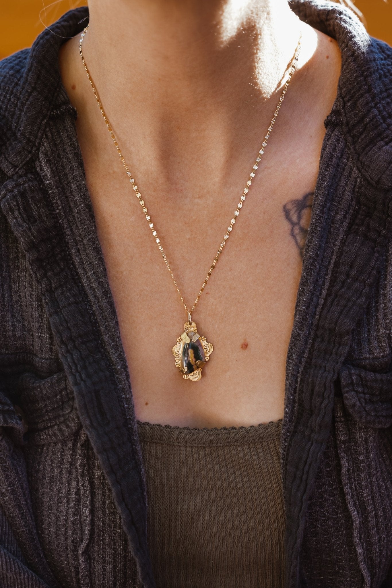 Ocean Jasper Necklace - Golden Road Crafted
