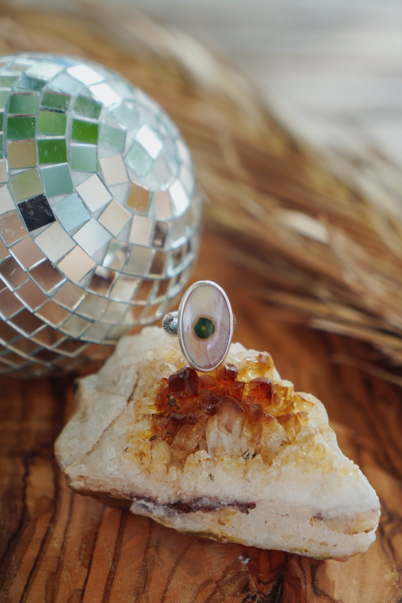 Ocean Jasper Ring (Size 5.5) - Golden Road Crafted