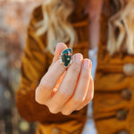 Ocean Jasper Ring (Size 5.5) - Golden Road Crafted