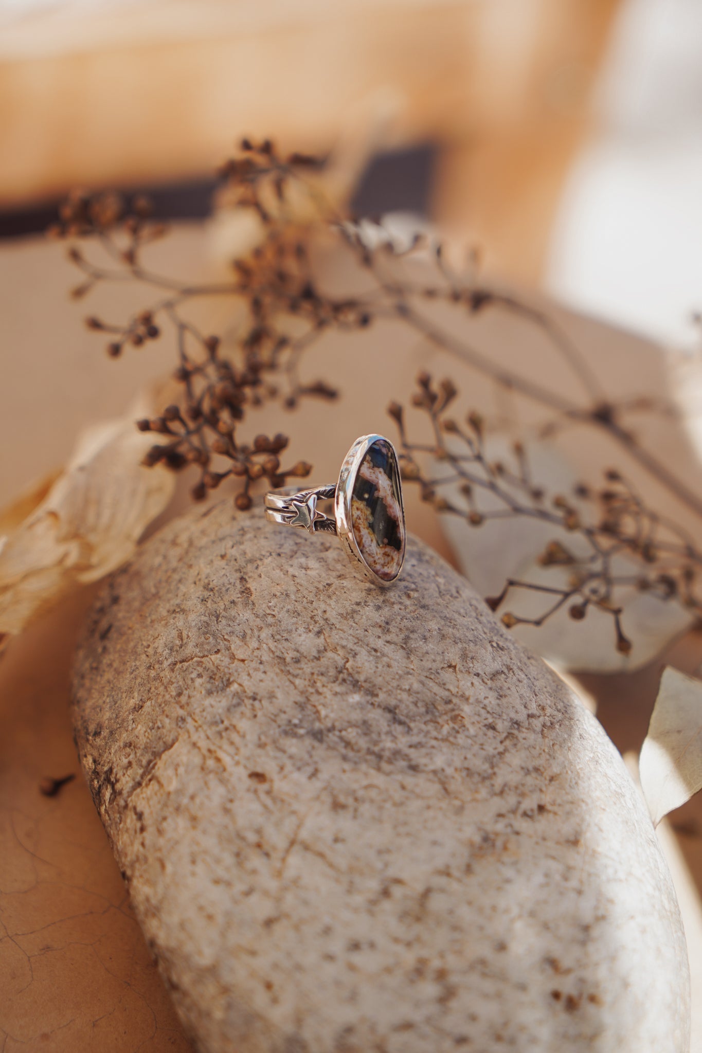 Ocean Jasper Ring (Size 6) - Golden Road Crafted