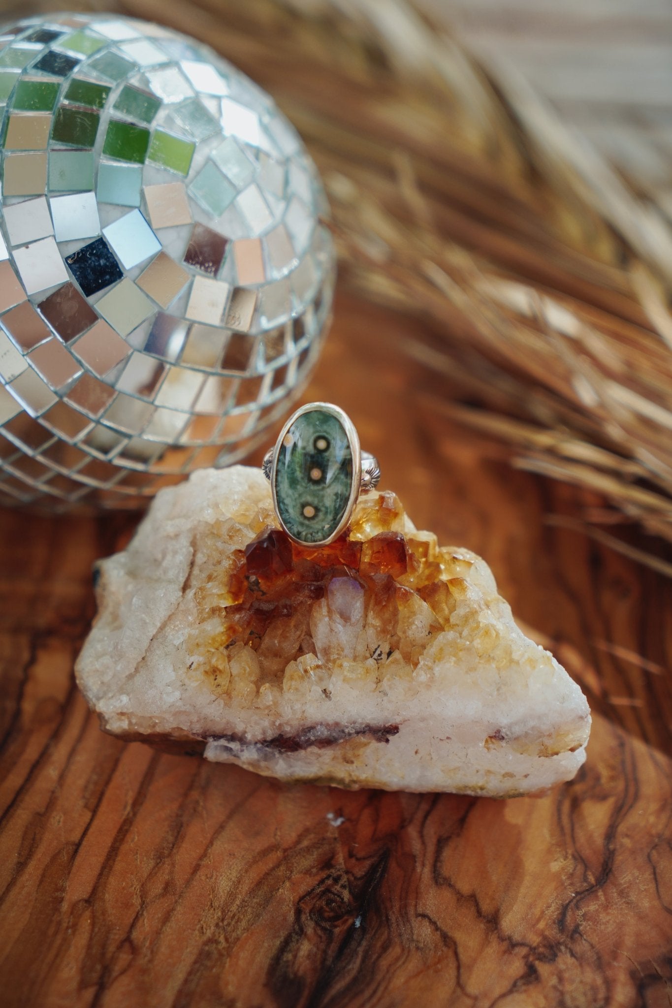 Ocean Jasper Ring (Size 6.25) - Golden Road Crafted