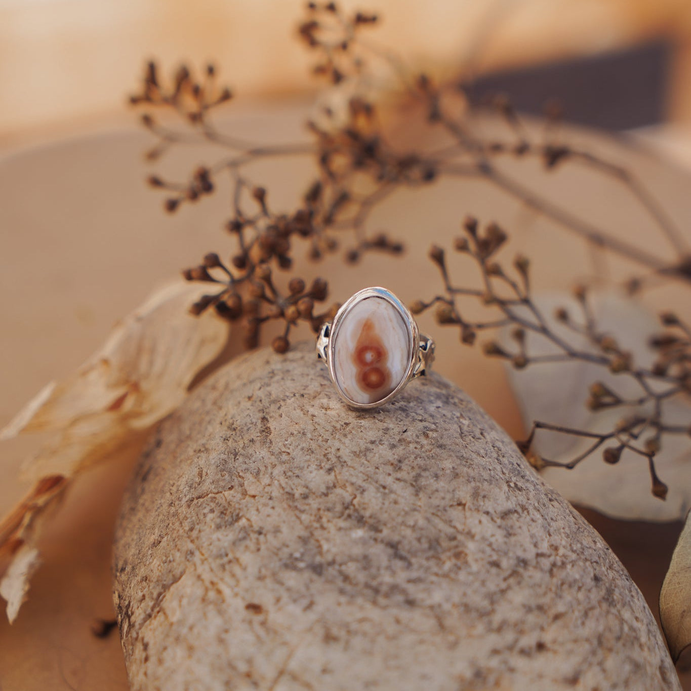 Ocean Jasper Ring (Size 6.25) - Golden Road Crafted