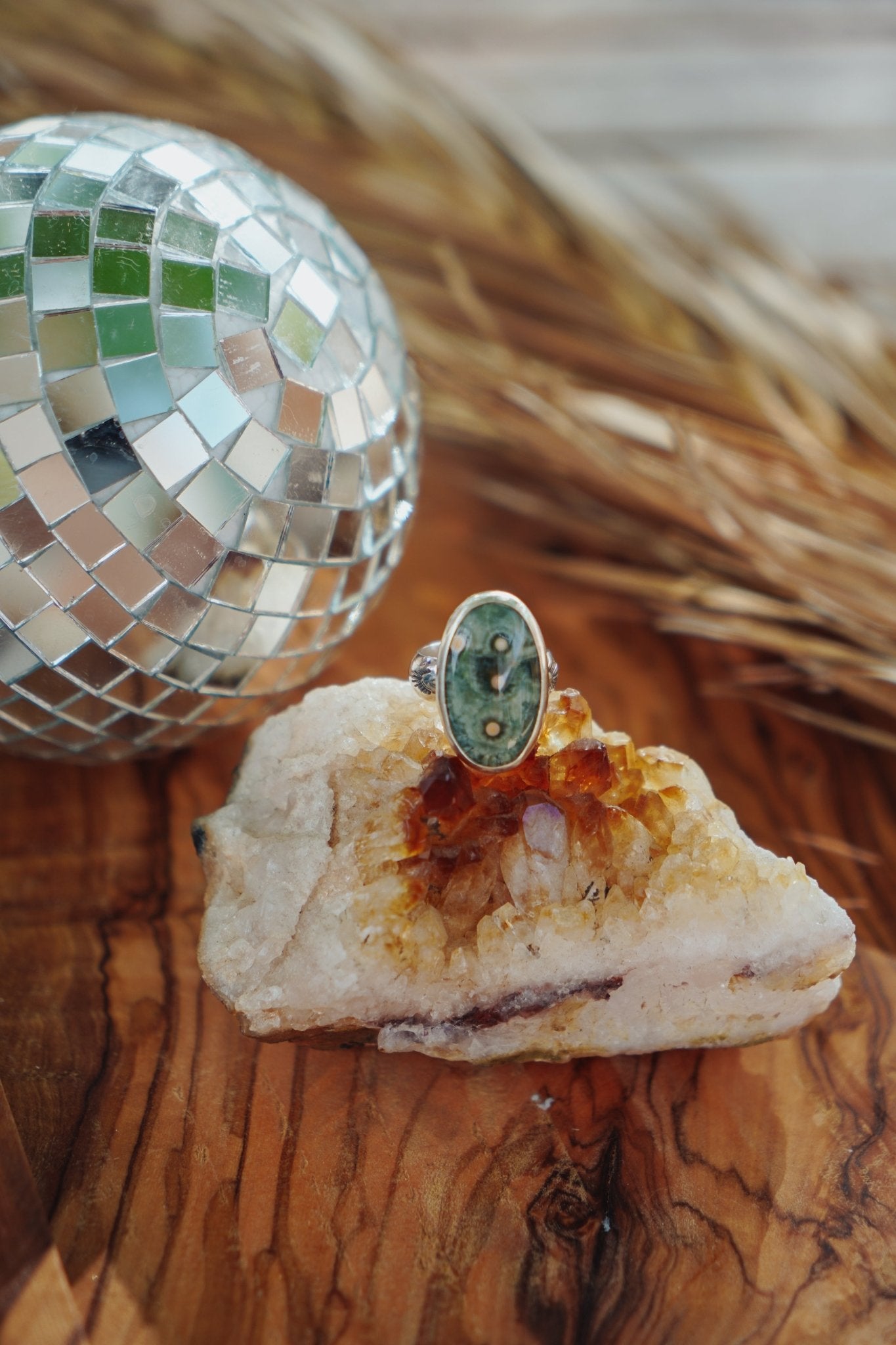 Ocean Jasper Ring (Size 6.25) - Golden Road Crafted